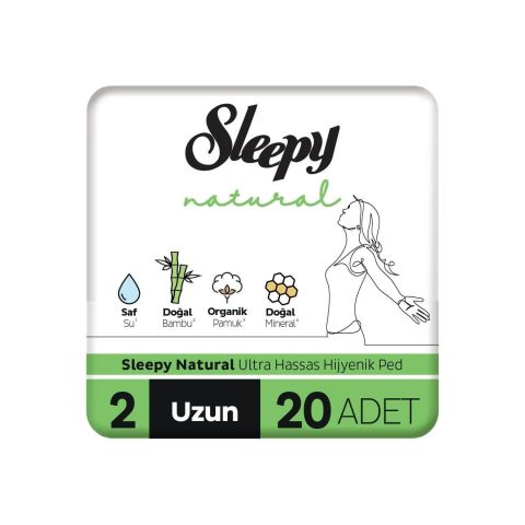 Sleepy Natural Ultra Hassas Hijyenik Ped Uzun 20 Adet Boy: 2