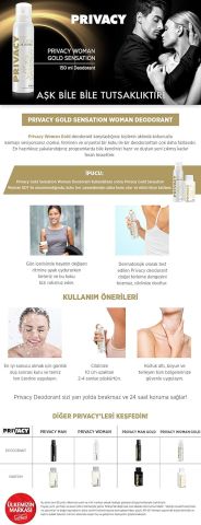 Privacy Women Gold Sensation Kadın Deodorant 150ml