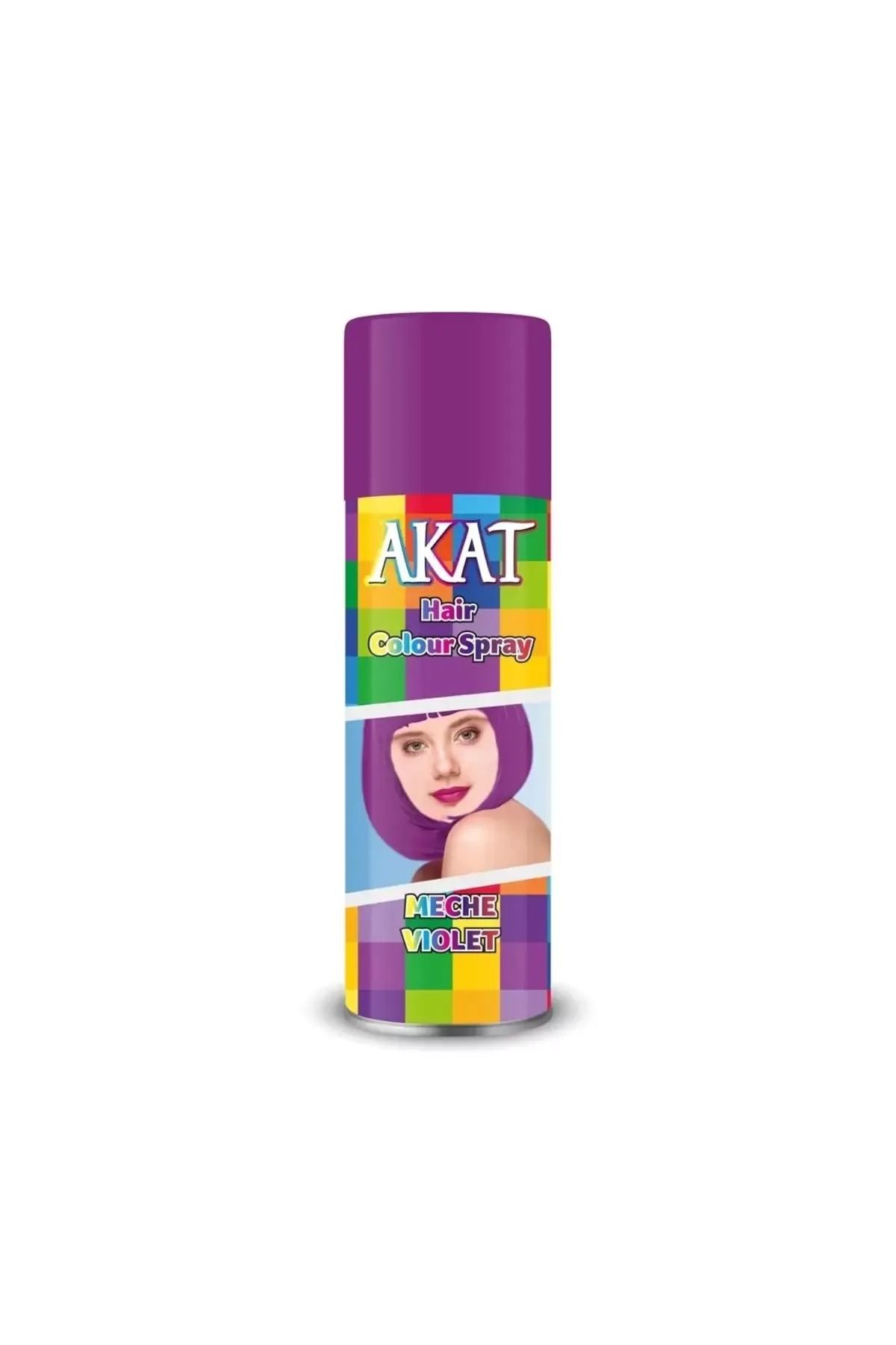 Akat Gardi Violet Renkli Saç Spreyi Geçici Boya 150 ml Mor