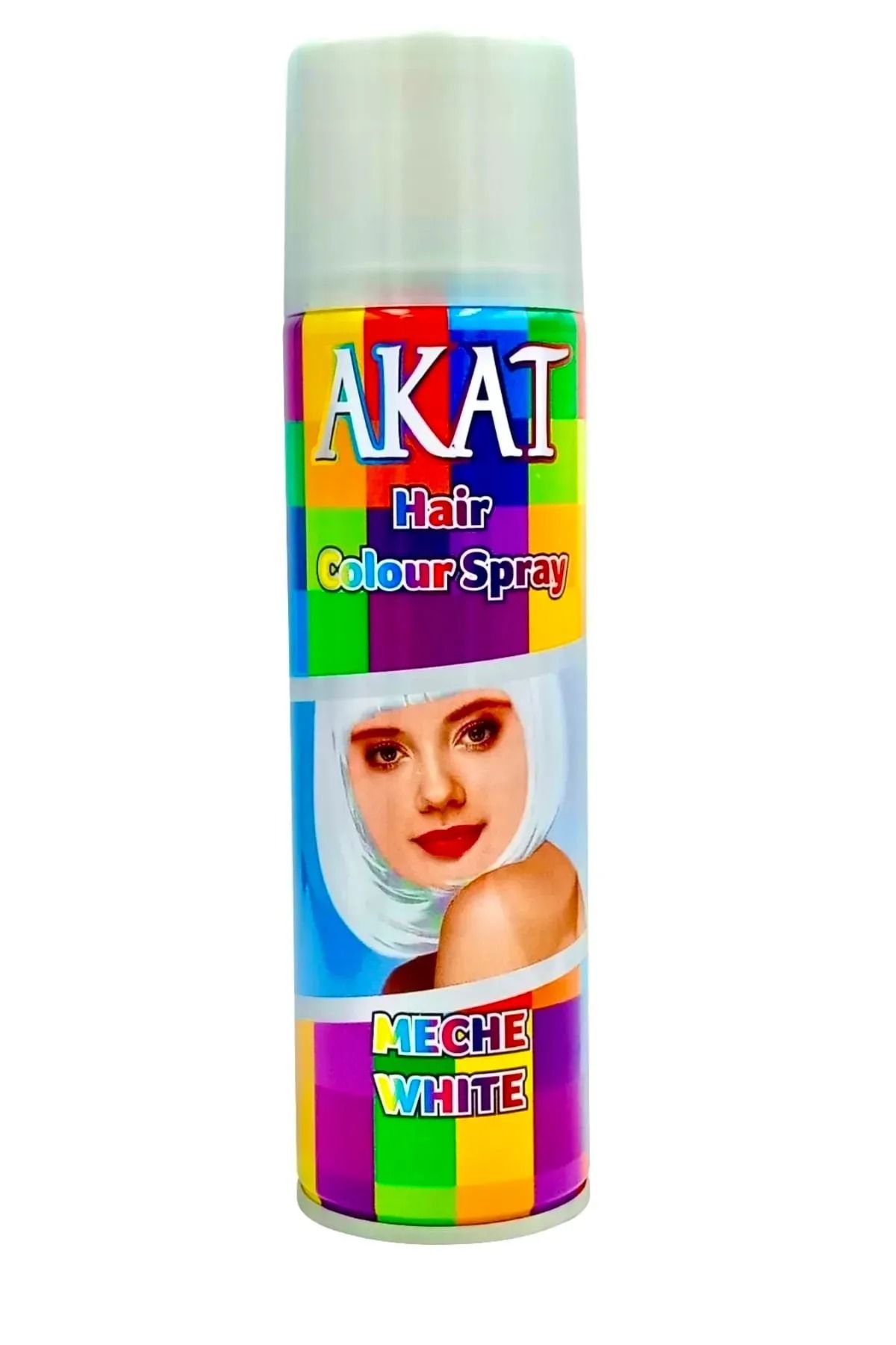 Akat Gardi Beyaz Renkli Saç Spreyi Geçici Boya 150 ml