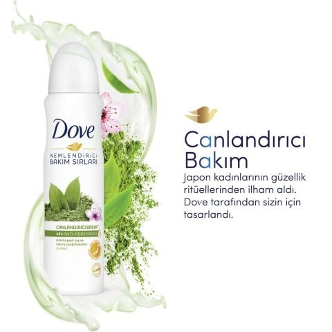 Dove Matcha Yeşil Çay ve Sakura Kadın Sprey Deodorant 150 ml