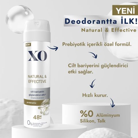 Xo Natural & Effective Kadın Deodorant 150 Ml