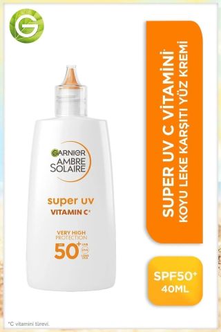 Garnier Ambre Solaire Super UV Vitamin C SPF 50+ Leke Karşıtı Güneş Koruyucu 40ml