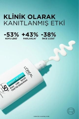 Loreal Paris Bright Reveal Spf 50+ Koyu Leke Karşıtı Fluid Yüz Güneş Kremi 50ml