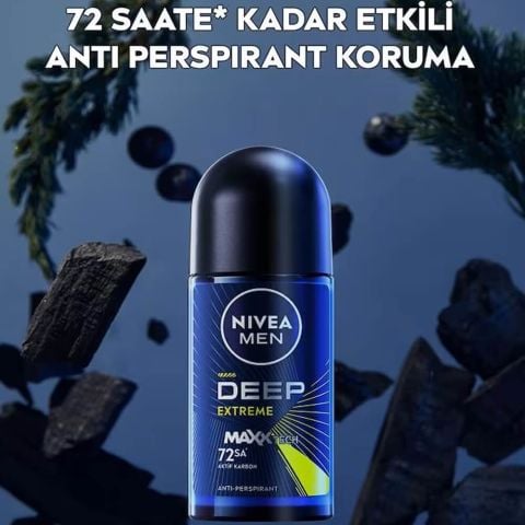 Nivea Men Deep Extreme Erkek Roll-on Deodorant 50Ml