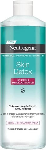 Neutrogena Skin Detox Üç Etkili Makyaj Temizleme Suyu 400 Ml