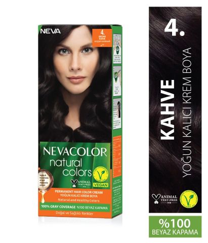 Neva Color Saç Boyası Seti 4 Kahve