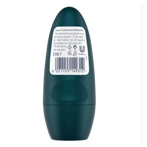 Rexona Men Invisible Black & White 72Sa Roll On 50 Ml