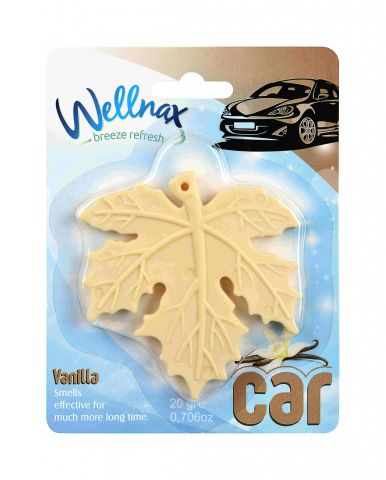 Wellnax Yaprak Desenli Oto Ferahlatıcı Koku Vanilya