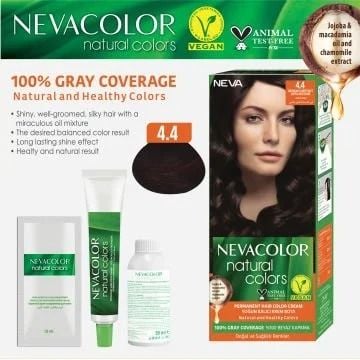 Neva Color Natural Saç Boyası Seti 4.4 Orta Kestane