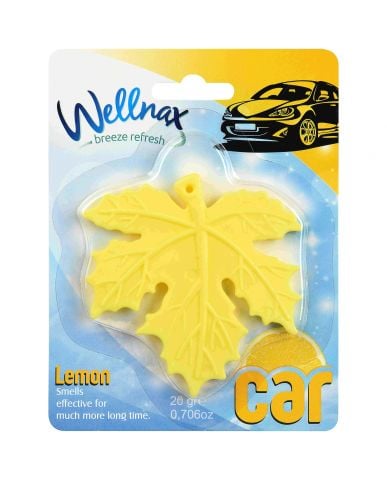 Wellnax Yaprak Desenli Oto Ferahlatıcı Koku Limon