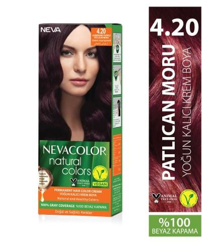 Neva Color Saç Boyası Seti 4.20 Patlıcan Moru