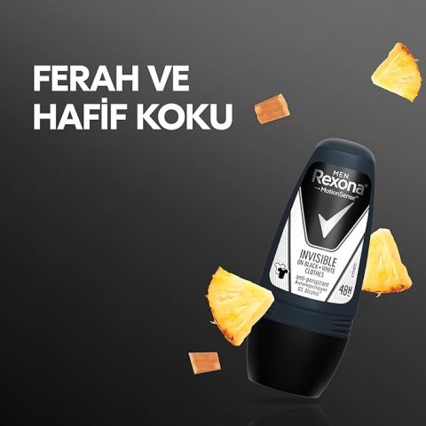 Rexona Men MotionSense Invisible On Black&White Clothes Erkek Roll On 50ml