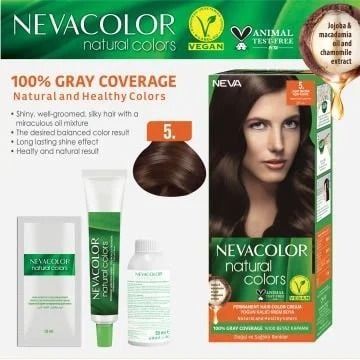 Neva Color Saç Boyası Seti 5 Açık Kahve