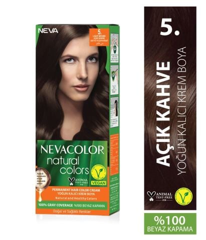 Neva Color Saç Boyası Seti 5 Açık Kahve