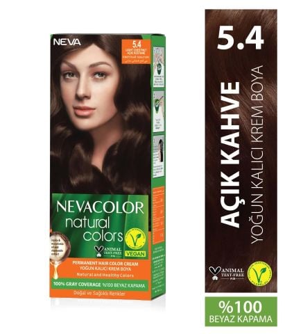 Nevacolor Naturel Saç Boyası 5.4 Açık Kestane