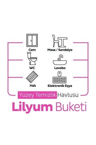 Sleepy Easy Clean Lilyum Buketi Yüzey Temizlik Havlusu 100 Yaprak
