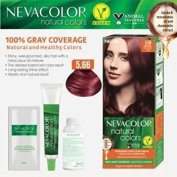 Neva Color Saç Boyası Seti 5.66 Şarap Kızılı