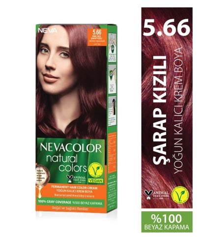 Neva Color Saç Boyası Seti 5.66 Şarap Kızılı