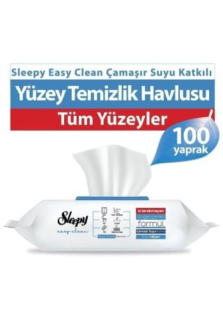 Sleepy Çamaşır Suyu Katkılı Yüzey Temizlik Havlusu 100 Yaprak