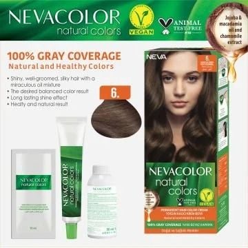 Neva Color Saç Boyası Seti 6 Koyu Kumral