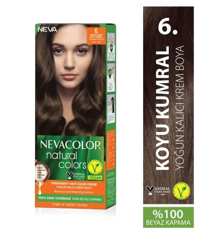 Neva Color Saç Boyası Seti 6 Koyu Kumral