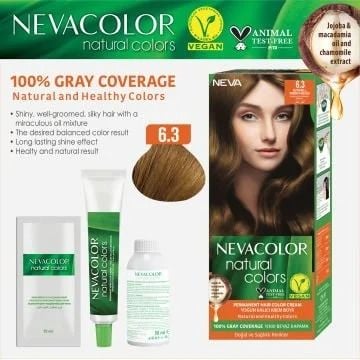 Neva Color Natural Saç Boyası Seti 6.3 Fındık Kabuğu