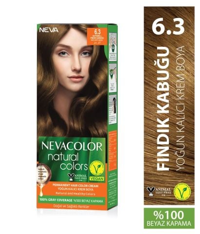 Neva Color Natural Saç Boyası Seti 6.3 Fındık Kabuğu