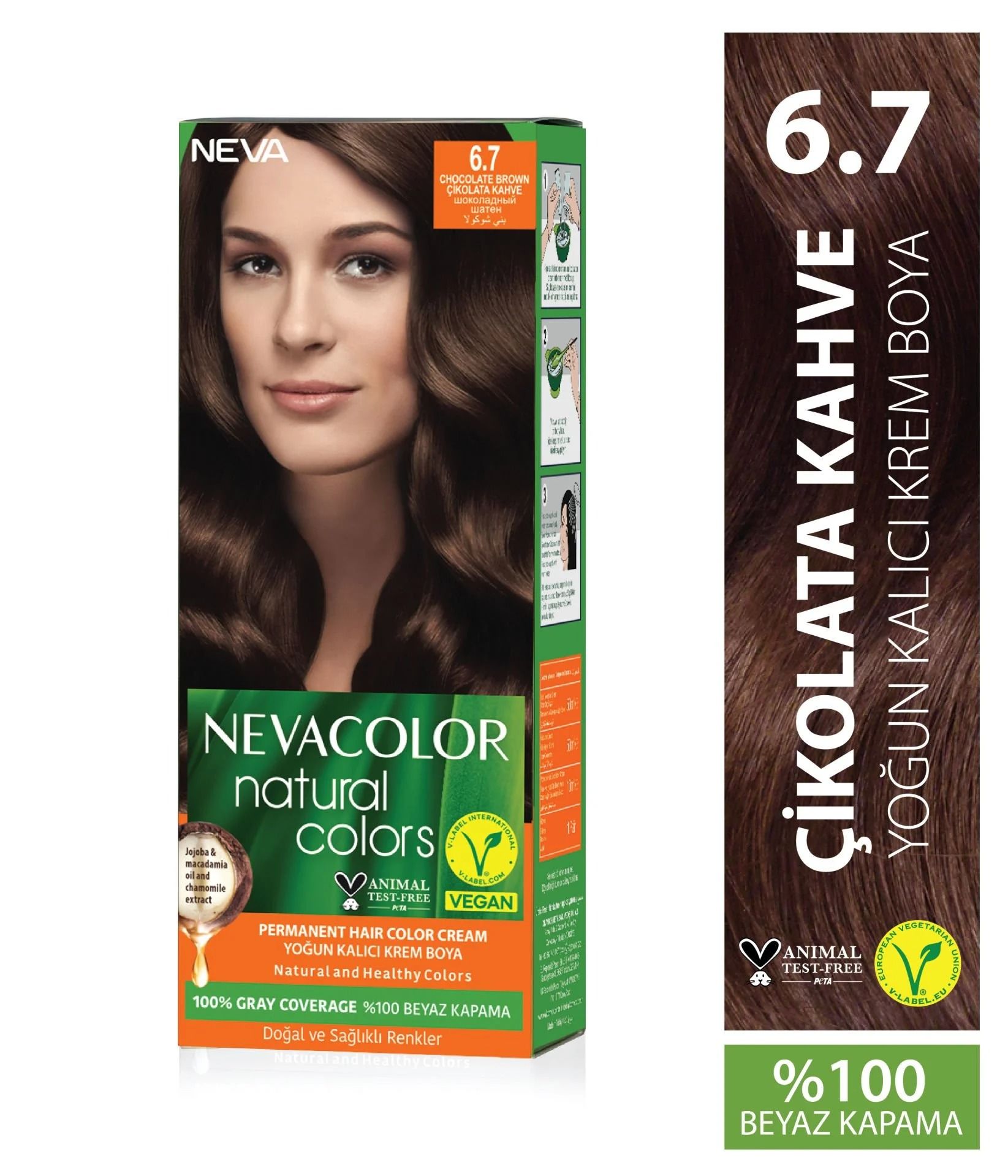 Neva Color Natural Colors Saç Boyası 6.7 Çikolata