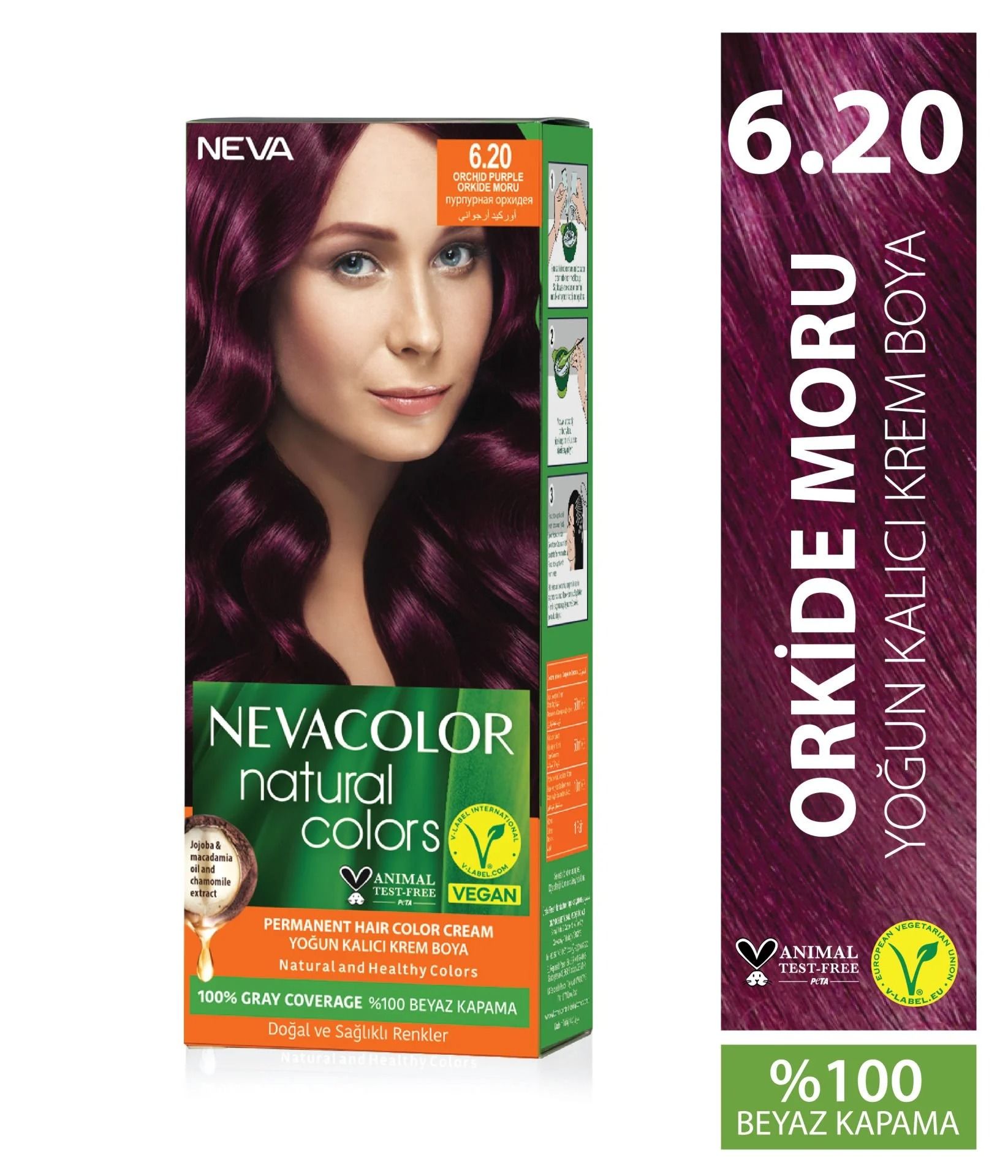 Neva Color Saç Boyası Seti 6.20 Orkide Moru
