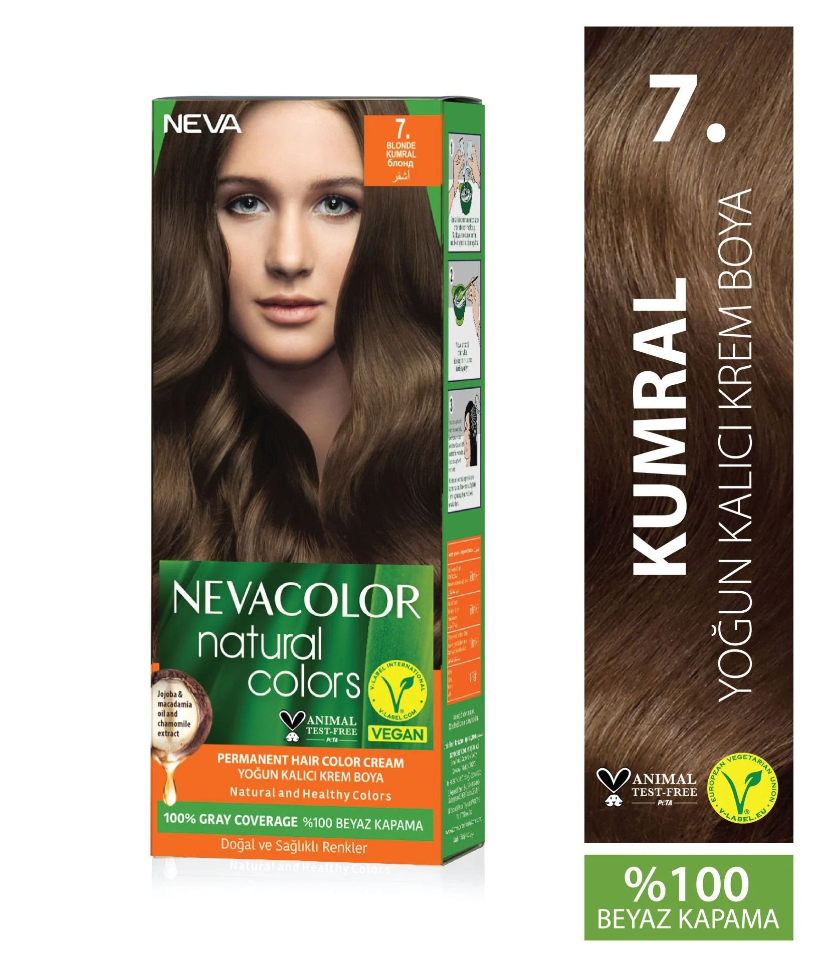 Neva Color Saç Boyası Seti 7 Kumral