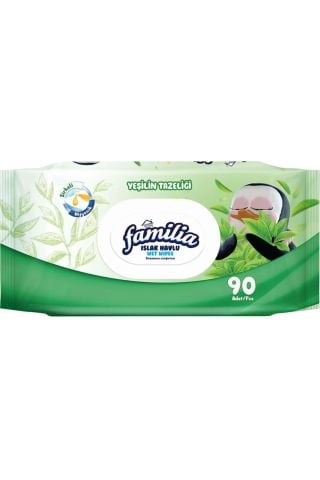 Familia Yeşilin Tazeliği Islak Havlu Mendil 90 Yaprak