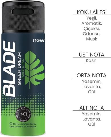 Blade Men Green Dream Deodorant 150ML