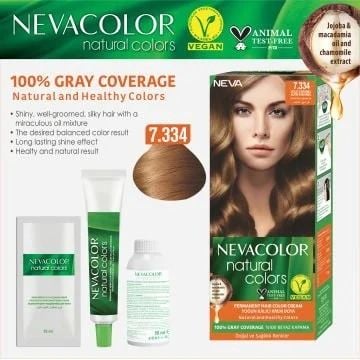Neva Color Natural 7.334 Altın Karamel Saç Boyası