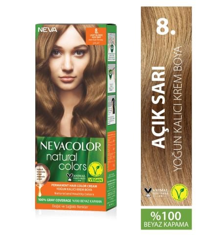 Neva Color Natural 8 Açık Sarı Saç Boyası