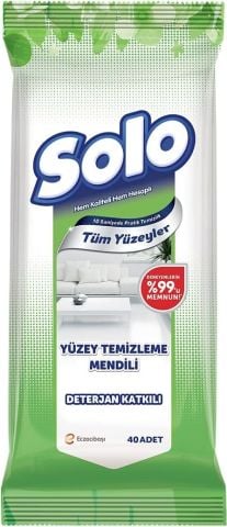Solo Tüm Yüzeyler Islak Temizlik Mendili 40 Adet