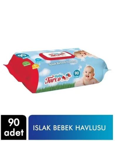 Baby Turco Islak Havlu Mendil Klasik 90 Yaprak