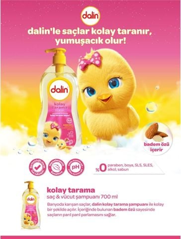 Dalin Badem Yağlı Kolay Tarama Şampuanı 700 Ml
