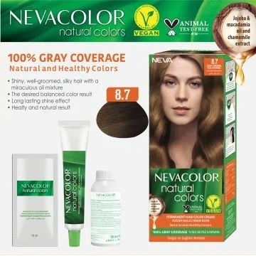 Neva Color Saç Boyası Seti 8.7 Açık Karamel