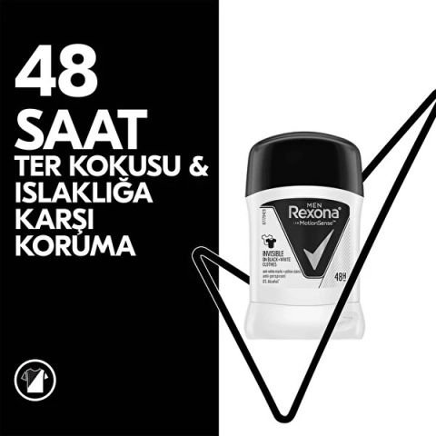 Rexona Men Invisible Black And White Erkek Stick Deodorant 50ML
