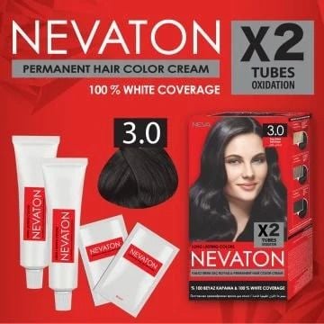 Nevaton 2 Li Saç Boyası 3.0 Koyu Kahve