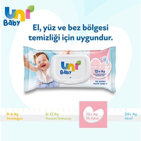 Uni Baby İlk Adım Islak Mendil 52 Yaprak