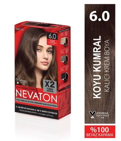Nevaton Saç Boyası Seti 6.0 Koyu Kumral 1 Kutuda 2 Boya