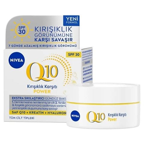 Nivea Q10 Power Kırışıklık Karşıtı Ekstra Sıkılaştırıcı Gündüz Yüz Bakım Kremi 50 ml