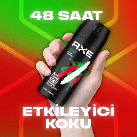 Axe Africa Erkek Deodorant & Bodyspray 48 Saat Etkileyici Koku (150 ml)