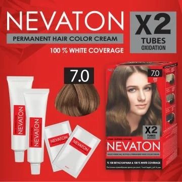 Nevaton Saç Boyası Seti 7.0 Kumral 1 Kutuda 2 Boya