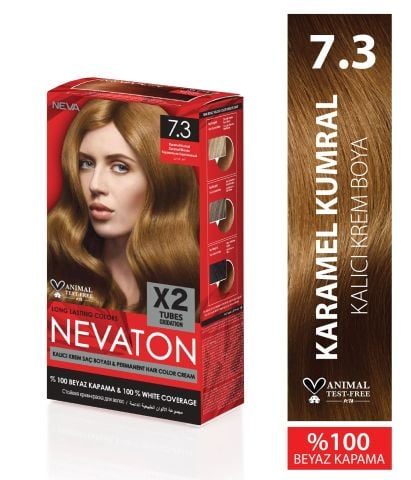 Nevaton 2 Li Saç Boyası 7.3 Karamel Kumral