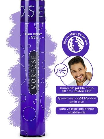 Morfose Saç Spreyi Mega Strong Mor 400 Ml mega Güçlü
