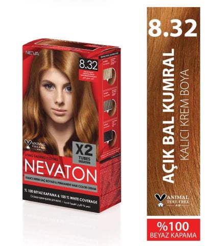 Nevaton 2 Li Saç Boyası 8.32 Açık Bal Kumral