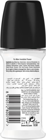 Fa Men Invisible Power Roll-On Deodorant 50 ml